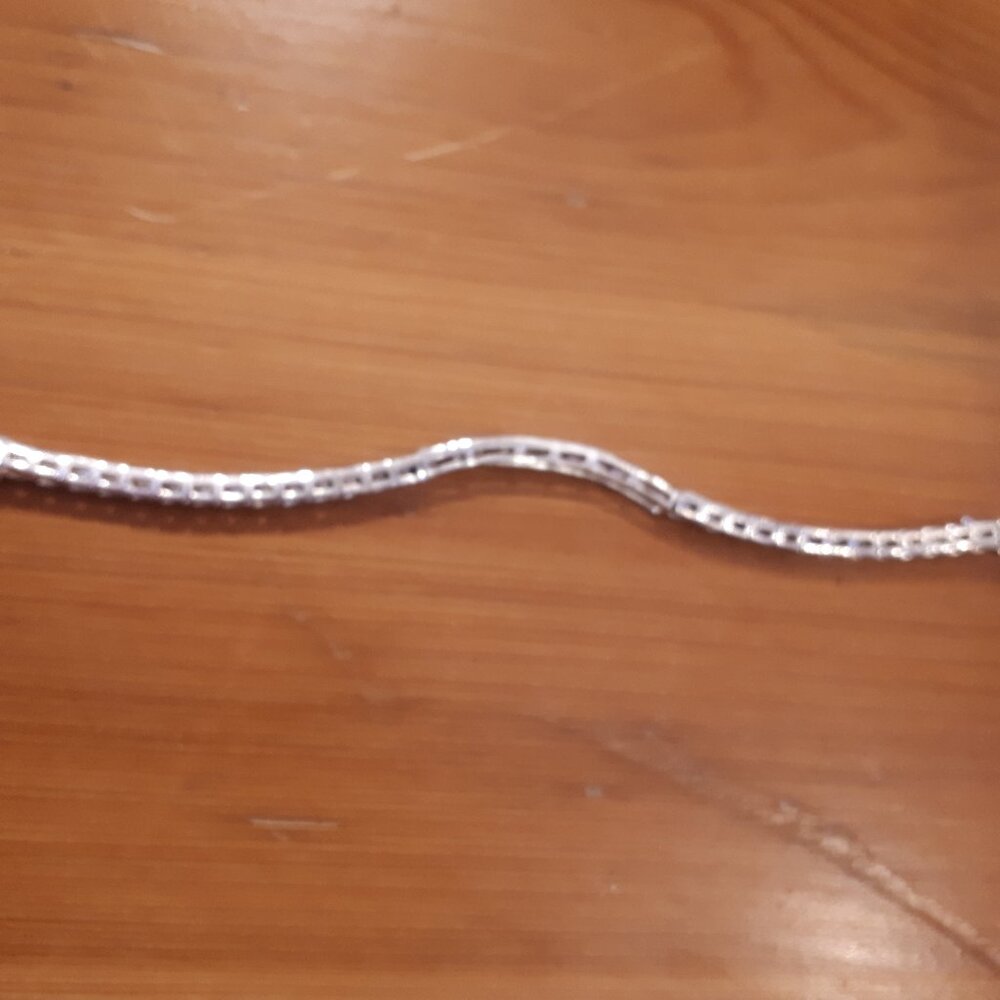Stunning Sterling CZ Bracelet stamped 925 - Picture 6 of 6